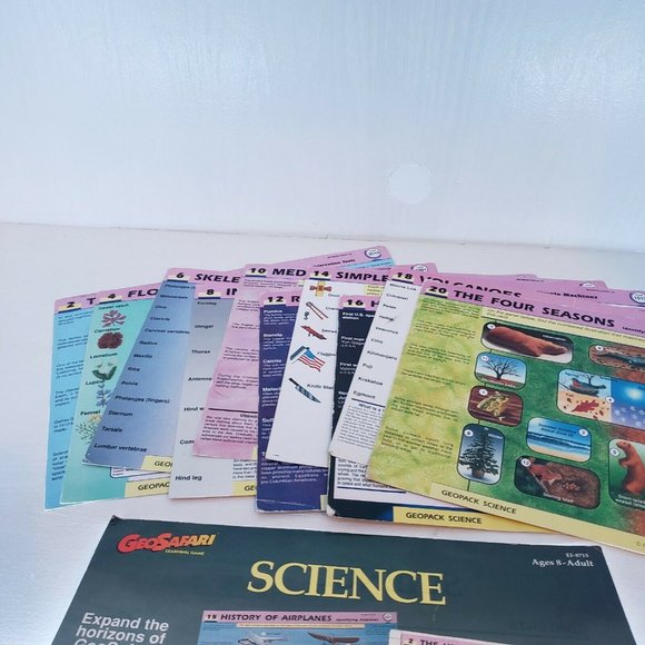 Geosafari Learning Game Science 10 Cards Pages, 20 Lessons EI-8715 - Picture 4 of 6